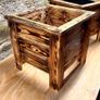 Rustic Handmade Wooden Square Planter Box Image 7