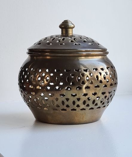 Brass Container Tealight Holder Inscence Burner
