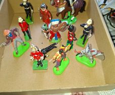 Old Toys Cowboy 2 Indians Soldiers Britains etc. 12 in total sold as a lot, Postage Available or Collection is always welcome and Recommended in Rochfortbridge Westmeath