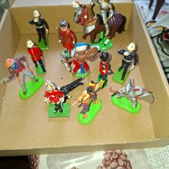 Old Toys Cowboy 2 Indians Soldiers Britains etc. 12 in total sold as a lot, Postage Available or Collection is always welcome and Recommended in Rochfortbridge Westmeath