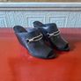 Fab New AllSaints black slide on wedge heel mules size 40. Image 10
