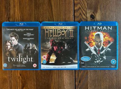 Hitman (Extreme Edition), Hellboy II and Twilight - Blu-ray Movie