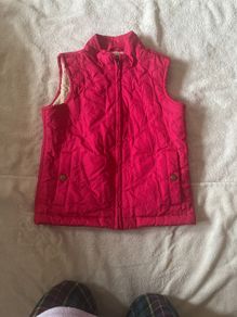 Girls Gap Pink Sleeveless Jacket with fleece lining