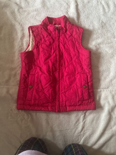Girls Gap Pink Sleeveless Jacket with fleece lining