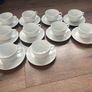 10 Coffe cups and saucers plus 4 clear mugs Image 2