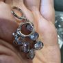 Sterling silver triple drop earrings and pendant necklace set  New Image 8