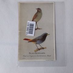 Vintage Caperns Bird food Advertising Card - Black Redstarts