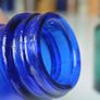463 - Set of Three Beautiful Vintage Glass Decorative Collectible Bottles - Amber Eire Bovril, Cobalt Blue Magnesia and Turquoise Science Cream Image 7