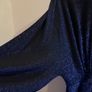 ZARA Shimmery Blue Wrap Front Midi Dress Size S! Image 6