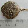 Vintage locket Square floral embossed locket necklace Edwardian Antique style engraving Photo locket for pictures Image 9