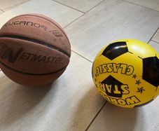 Basketball & soccer ball