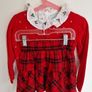 Girls 5-6yrs Gold Star red cardigan Image 3
