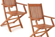 2 X GARDEN CHAIR Wooden Folding Chair FSC Certified