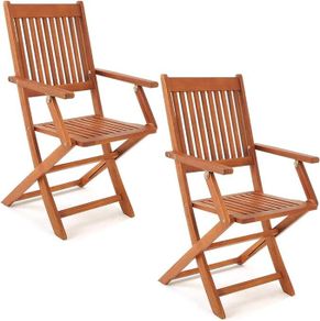 2 X GARDEN CHAIR Wooden Folding Chair FSC Certified