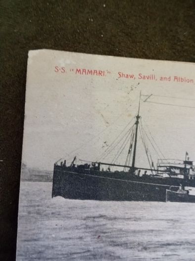 Antique postcard  SS MAMARI