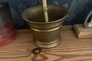 brass pestile and mortar dates back 1916 solid brass