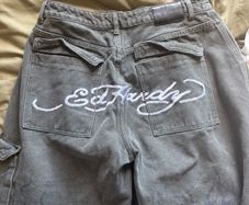 Ed hardy Trousers dark green camo