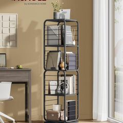 New Rotating Bookcase Corner Shelf  - FREE P&P