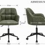 Office Chair PU Leather 360 Rotatable Height Adjustable Green Image 2