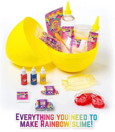 Rainbow Egg Candy Slime Kit, Complete Rainbow Toys Set in One Candy Slime Kit to Make Cloud Slime, Cotton Candy Slime & More (FREE POSTAGE)