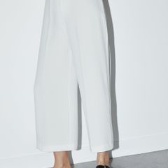 Zara white ecru high waisted trousers culottes wide leg size XS