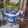Antique Blue Willow Cauldron Image 3