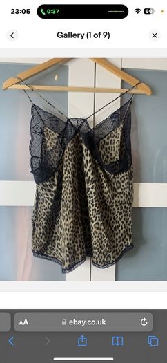 Zadig & Voltaire Womens Designer Cami Top Leopard Size Medium M