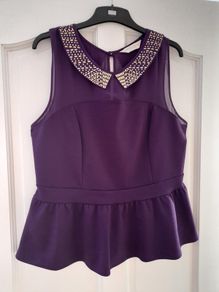 Gorgeous purple and gold top (never worn)