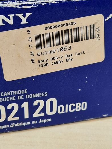 Sony Qd 2120 Mini Data Cartridges 120mb 4gb X 5 Brand New Sealed