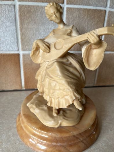 Vintage Midcentury Lady playing a Mandilin