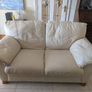 Leather suite in cream beige colour Image 5