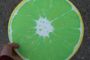 Round Flat Lemon Cushion (brand New).