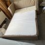 Sofa Bed (Ektorp 2 Seater) Dimesions Arm length in sofa 85, seated space 120, sofa width 155 (slight curl on arm),internal bed length 190, internal bed width 120, extended bed 224 length. Image 6
