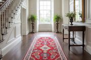 Vintage XL Fabulous Persian Sarouk Hand Knotted Runner Rug Carpet