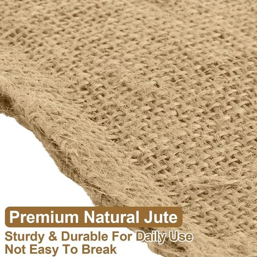 6 Pack 52 x 74cm Large Hessian Sacks, 25KG Potato Sacks for Storage, Vegetable Storage Bags