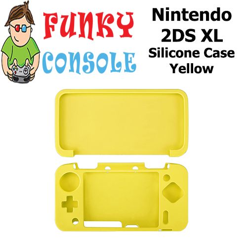 Silicone Rubber Gel Console Protective Skin Soft Case Cover Nintendo New 2DS XL Yellow