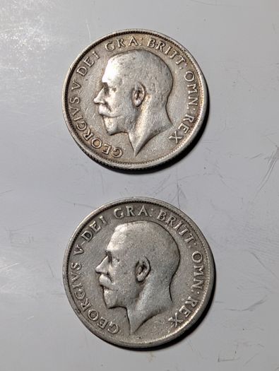 Silver sixpence X2.