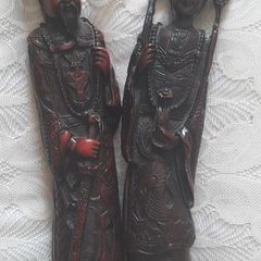 Two Chinese Figurines & free rolex Souvenir Spoon