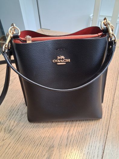 Coach Black Leather Mollie Bag