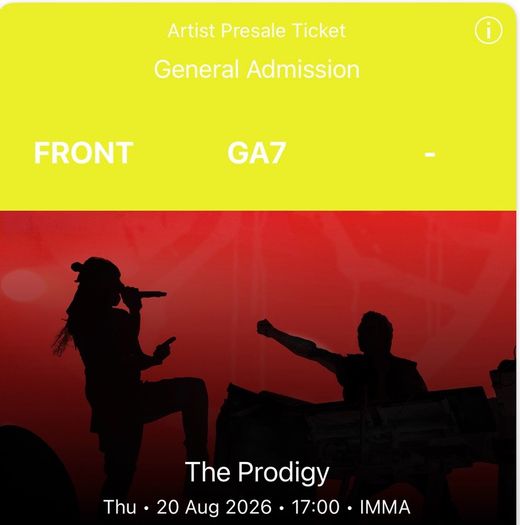 The Prodigy Carl Cox IMMA Dublin 20/08/2026 20.08.26 20th August 20