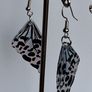 Leopard Lace Blue Tint Butterfly Wing Earrings Image 9