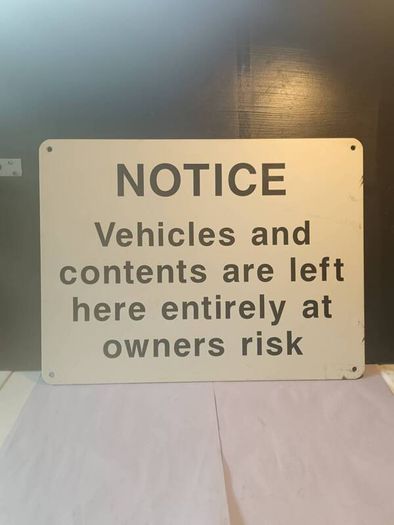 Heavy Duty Cast Aluminum Notice Sign