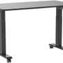 NEW SALE | Standing Desk Height Adjustable Electric Desk, 100x60cm Stand up Table, Sit Stand Home Office Desk with Splice Board, Black Top Image 2