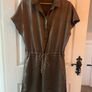 Parfois Khaki Satin Dress with pockets - Size 12 worn once Image 5
