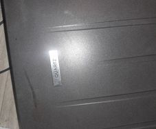 Black quartz sink and tap