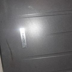 Black quartz sink and tap