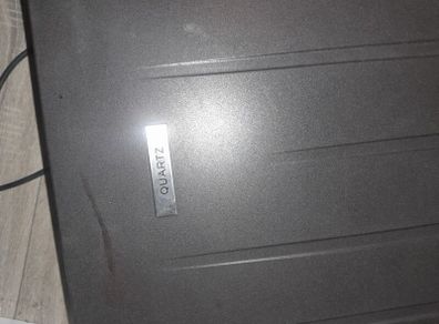 Black quartz sink and tap