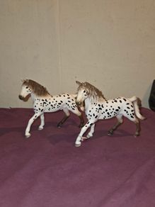 Two Schleich Knabstrupper Horses