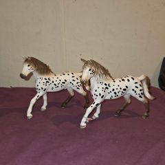 Two Schleich Knabstrupper Horses