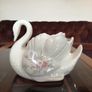 Retro Vintage Ceramic Swan shaped Indoor Planter by St Michaels Image 3